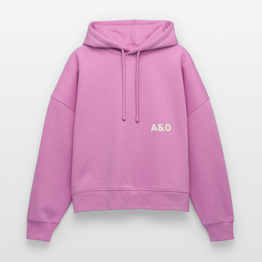 A&O Boxy Women Organic Hoodie - pink