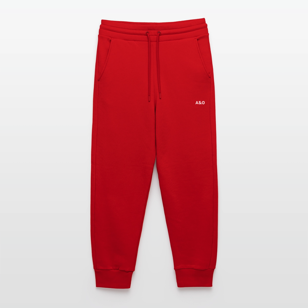 Organic Relaxed Joggers - red