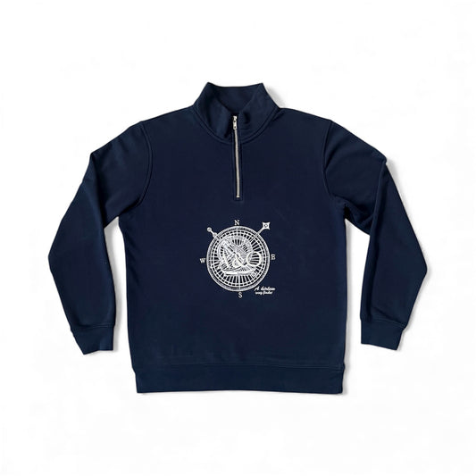 A&O Organic Half Zip Jumper-EMB